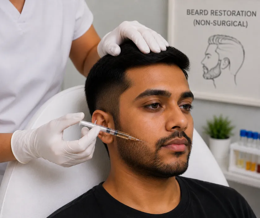 Beard Restoration at Elegance Transgender Clinic, Surat
