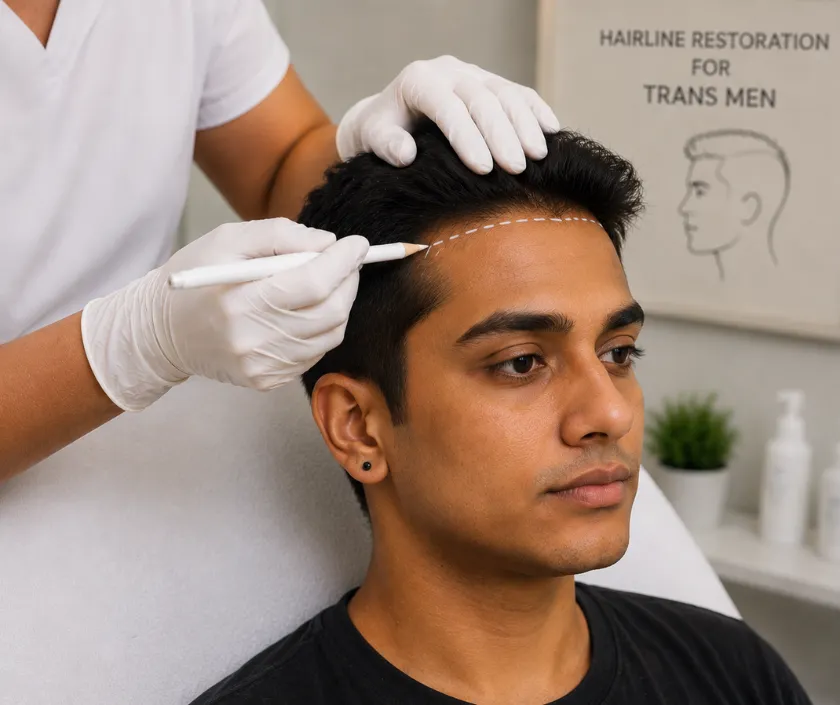 Hairline Restoration for Trans Men at Elegance Transgender Clinic, Surat