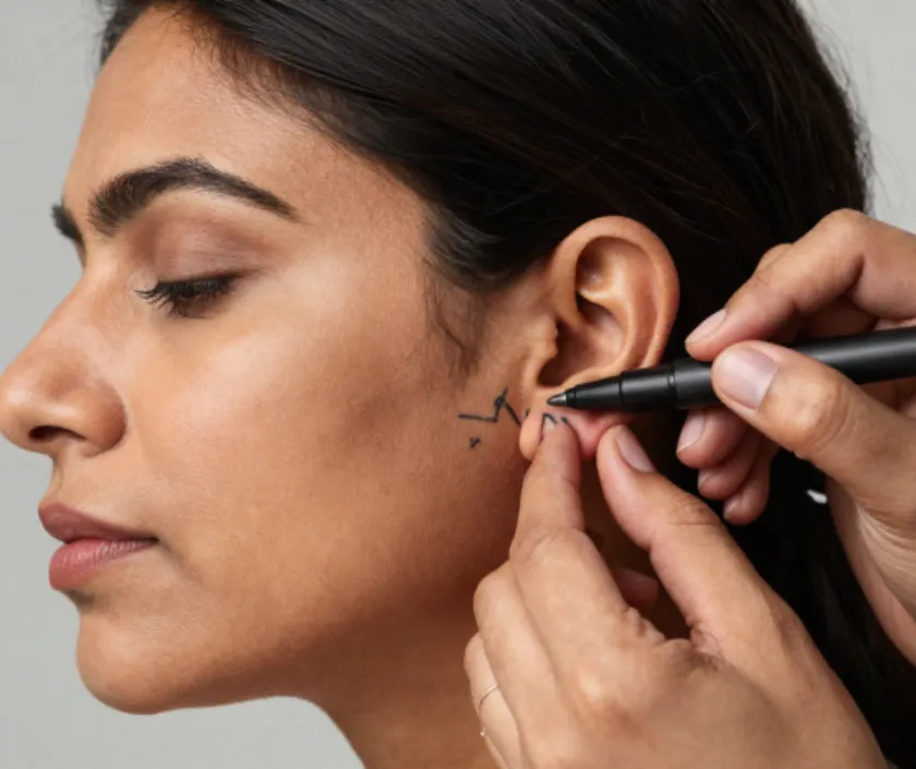 Otoplasty (Ear Reshaping for Feminization) at Elegance Transgender Clinic, Surat